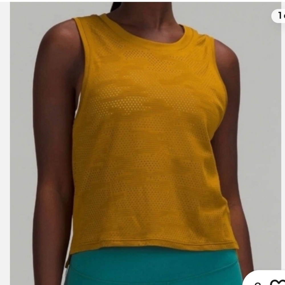 lululemon athletica Train To Be Tank Top Gold Spice